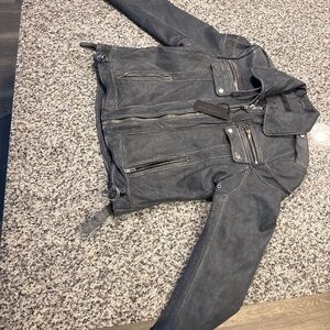 100% leather biker jacket by Carmar Denim vintage - rare !